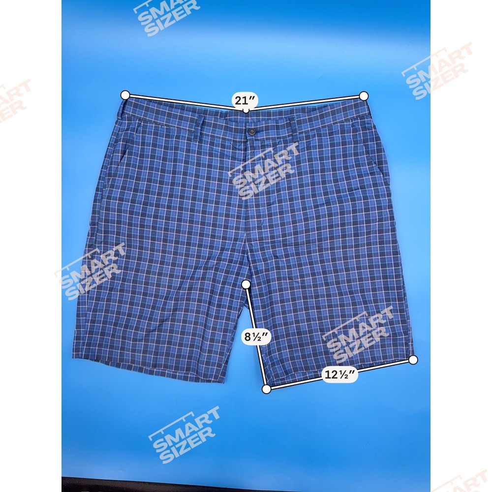 PGA Tour Mens Blue Plaid Golf Shorts Size 40 Flat Front Performance Activewear - Picture 3 of 5